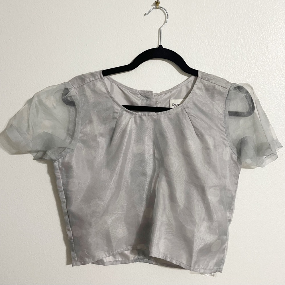 NWT Rachel Antonoff Silver Blouse pearls size medium